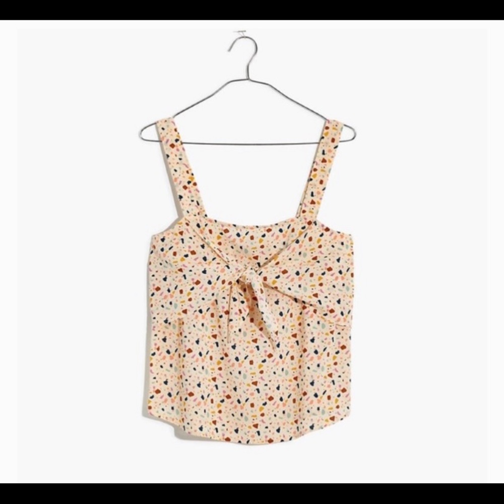 Madewell 🔥 Terrazzo Tie Front Camisole Tank Top Sz 0